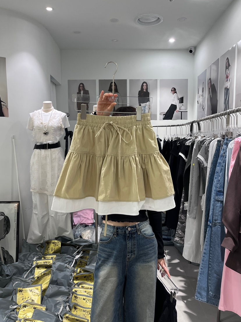 WATERMELON韓國直郵㊣東大門實拍女裝新品職業推薦25春夏短裙WATERMELON短裙