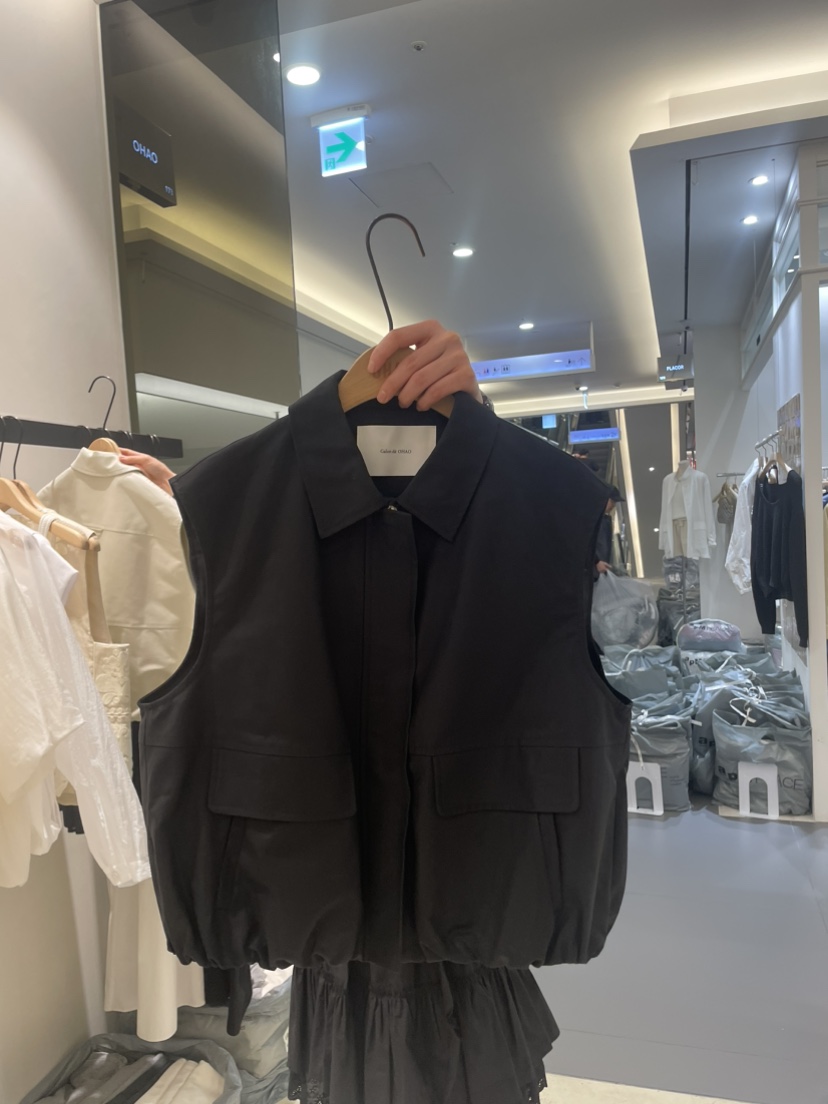OHAO直郵韓國代購㊣女裝新款職業熱賣人氣休閑時尚25春夏馬甲OHAO/HA MONG馬甲圖色2