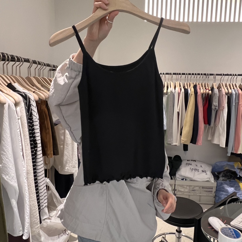 PLATE韓國㊣直郵東大門代購女裝新品職業時尚25春夏吊帶背心PLATE吊帶/背心圖色2