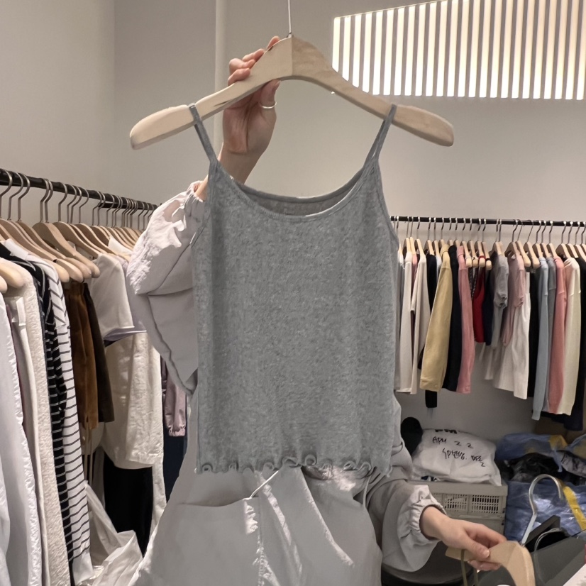 PLATE韓國㊣直郵東大門代購女裝新品職業時尚25春夏吊帶背心PLATE吊帶/背心圖色3