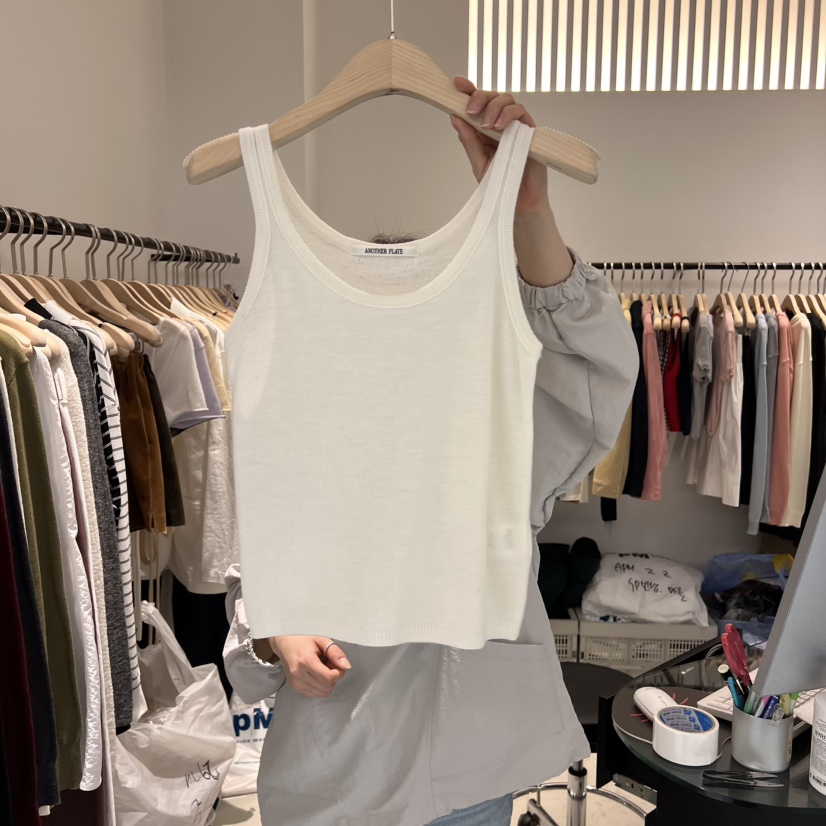 PLATE韓國直郵㊣東大門實拍女裝新品職業休閑人氣25春夏吊帶背心PLATE吊帶/背心圖色6