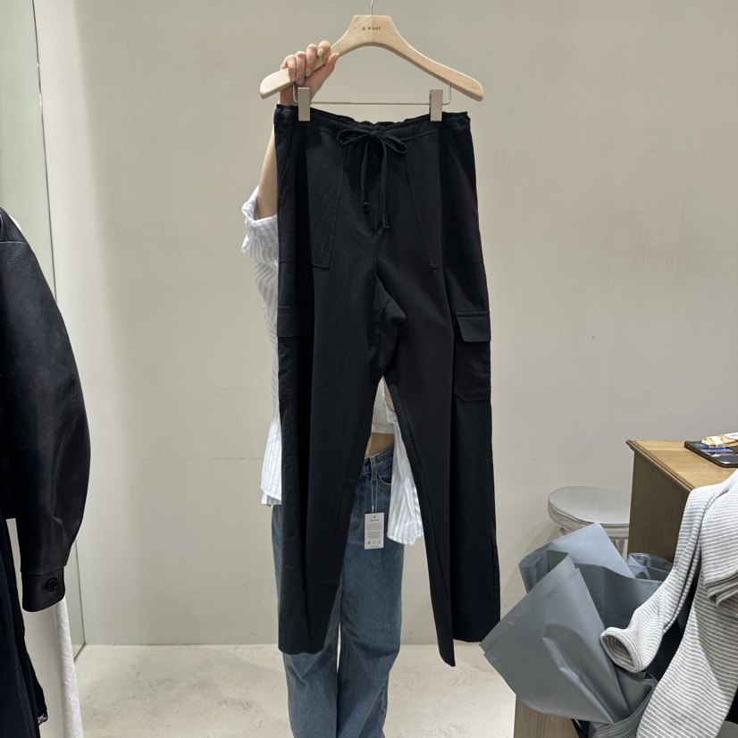 A WANT直郵韓國代購㊣女裝新款職業人氣25春夏休閑休閑褲口袋A WANT休閑褲圖色2