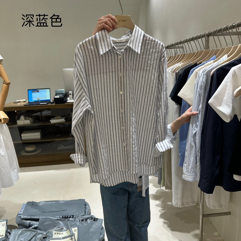 A WANT韓國直郵㊣東大門實拍女裝新款25春夏職業襯衫蕾絲衫A WANT襯衫/蕾絲衫圖色2