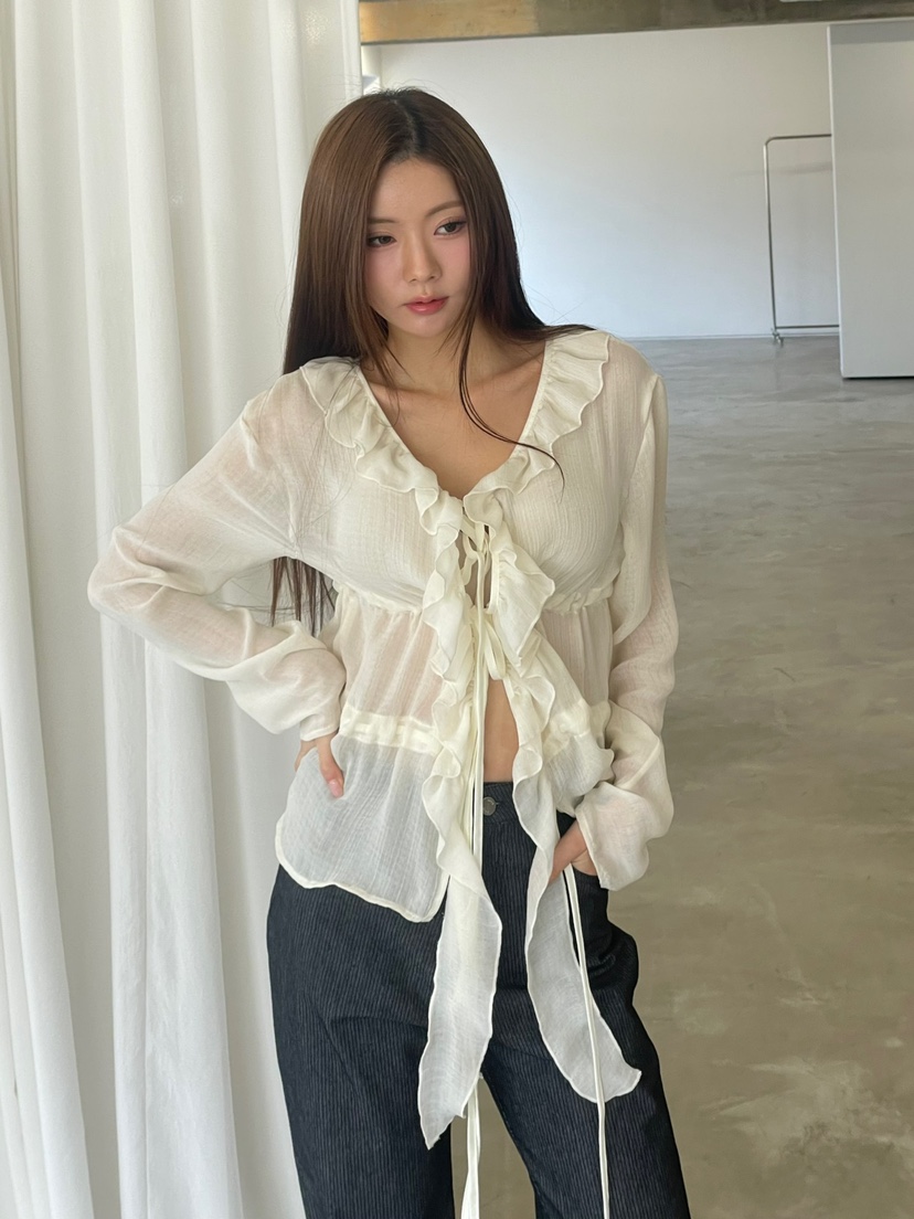 BIENBIEN直郵韓國代購㊣女裝新款時尚職業推薦熱賣襯衫蕾絲衫ir bien-P襯衫/蕾絲衫