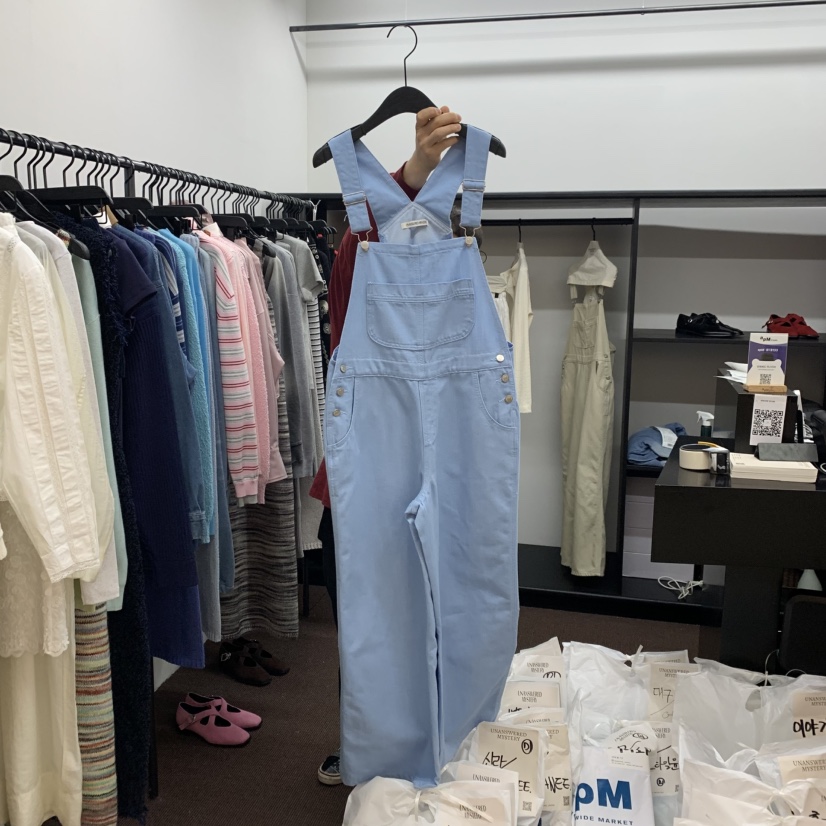 UNANSWERED-MYSTERY東大門實拍女裝新品推薦真品休閑背帶褲UNANSWERED/MYSTERY背帶褲圖色3