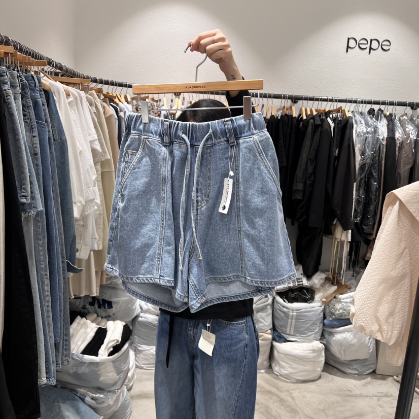 ALMOND PEPE東大門代購女裝新品時尚職業人氣休閑短褲綁帶ALMOND PEPE短褲