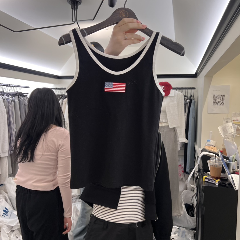 VIRKIN東大門代購女士新品時尚25春夏休閑職業熱賣吊帶背心VIRKIN吊帶/背心圖色3