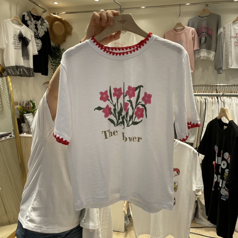 UNDERSTAR_VINTAGE韓國直郵女裝新款休閑25春夏時尚推薦T恤UNDERSTAR_VINTAGET恤圖色1