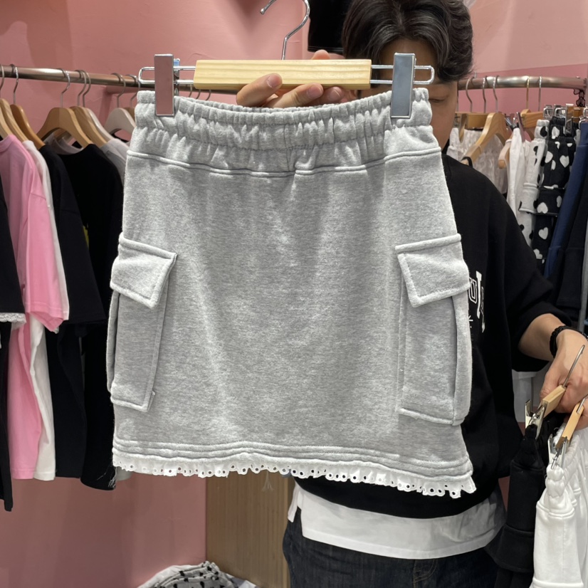 K STORY韓國代購女裝新品25春夏休閑時尚真品推薦短裙口袋K STORY短裙