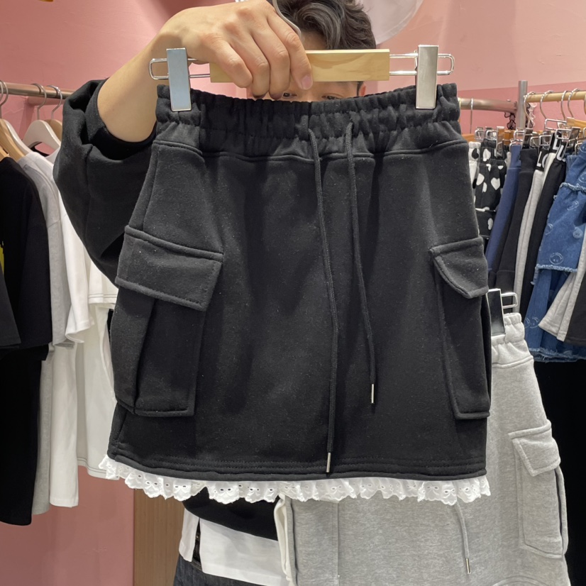 K STORY韓國代購女裝新品25春夏休閑時尚真品推薦短裙口袋K STORY短裙圖色2