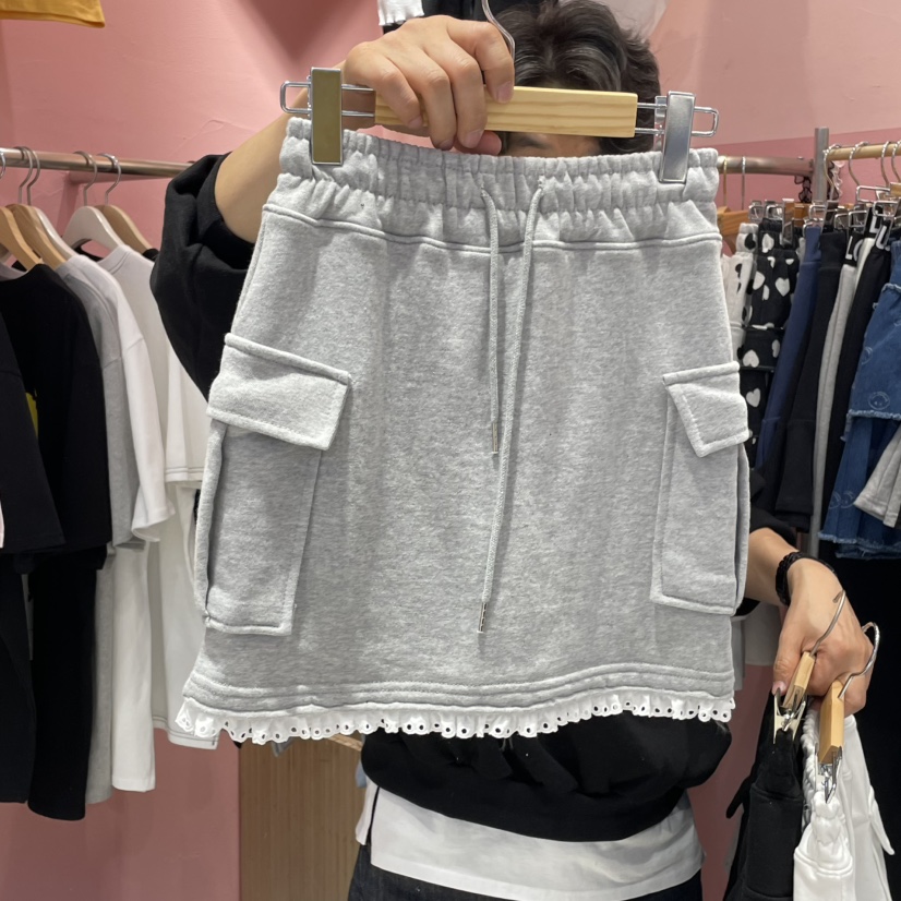 K STORY韓國代購女裝新品25春夏休閑時尚真品推薦短裙口袋K STORY短裙圖色3