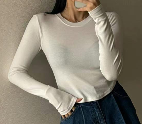 KIKI ROOM韓國代購女裝新品人氣推薦真品職業休閑25春夏長袖T恤KIKI ROOM長袖T恤圖色2