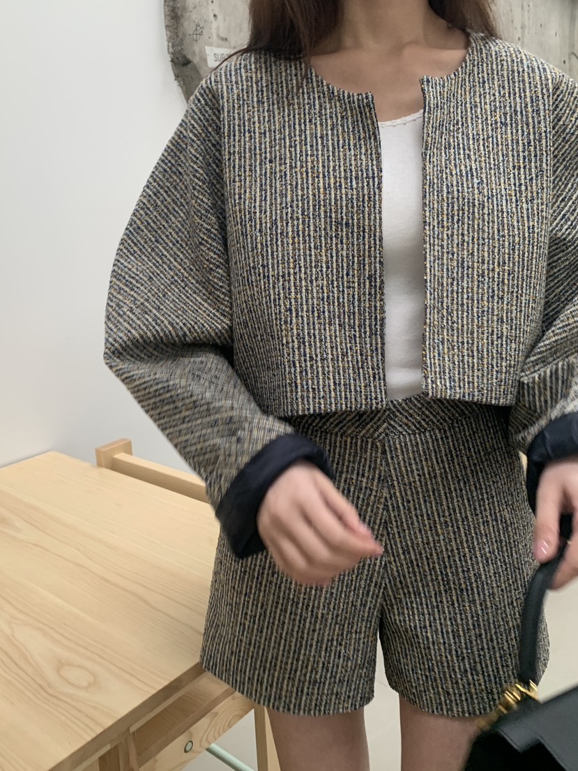LOGARDEN東大門直郵女士新品人氣真品休閑推薦25春夏外套粗花呢LO GARDEN外套