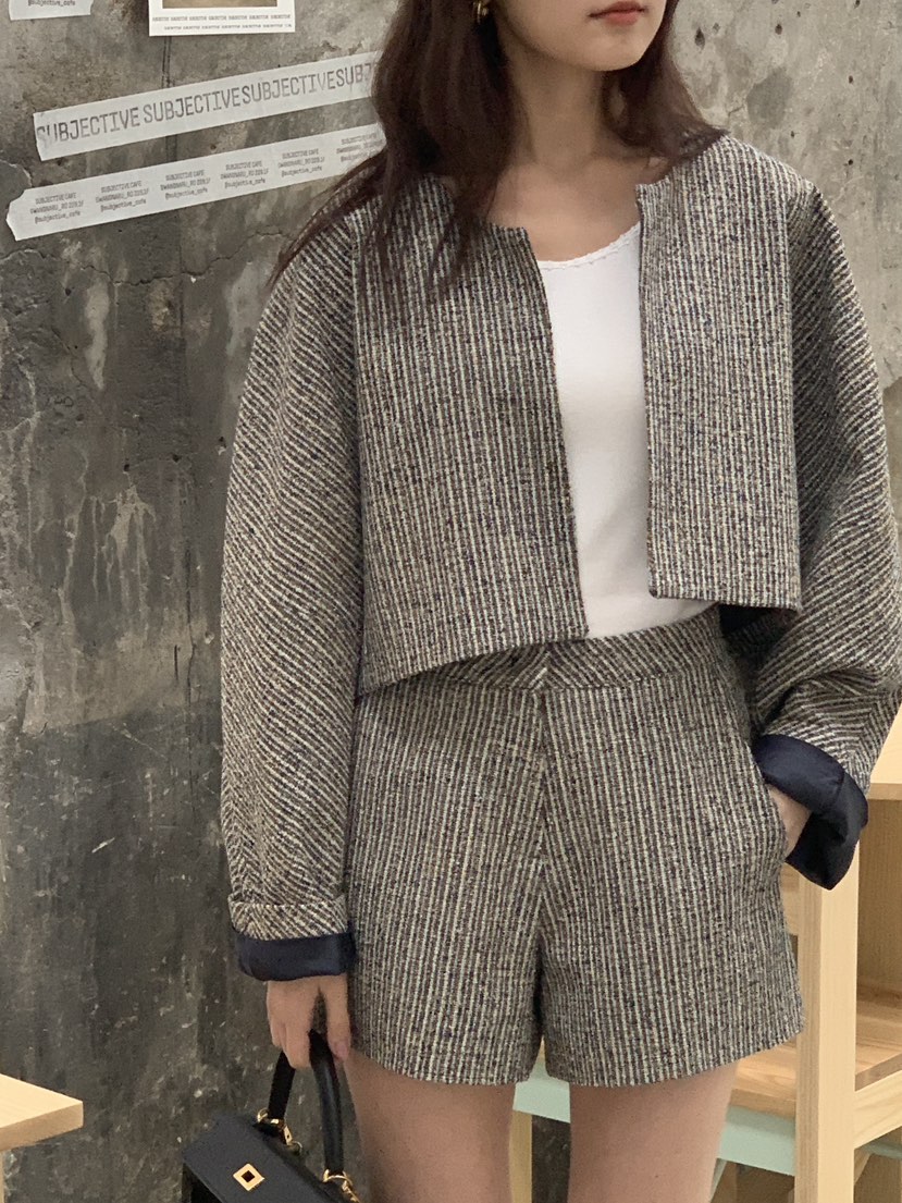 LOGARDEN東大門直郵女士新品人氣真品休閑推薦25春夏外套粗花呢LO GARDEN外套