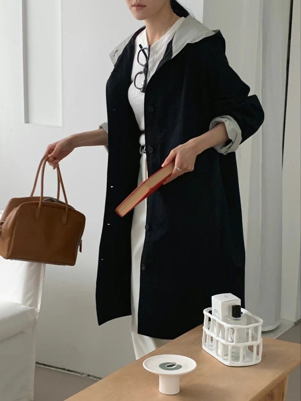 ACRE韓國直郵女士新款真品推薦25春夏人氣休閑熱賣長款風衣ACRE長款風衣
