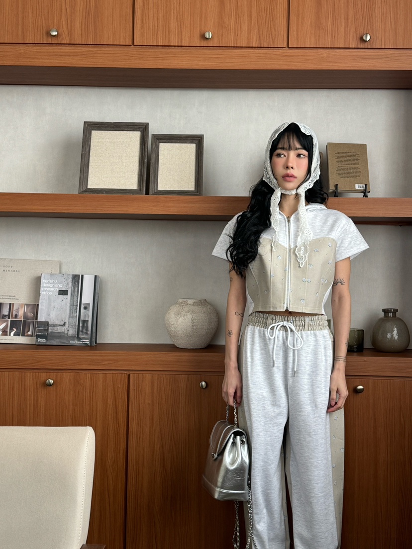 MARKE-P韓國直郵女裝新品熱賣時尚25春夏推薦真品職業T恤拉鏈MARKE-PT恤