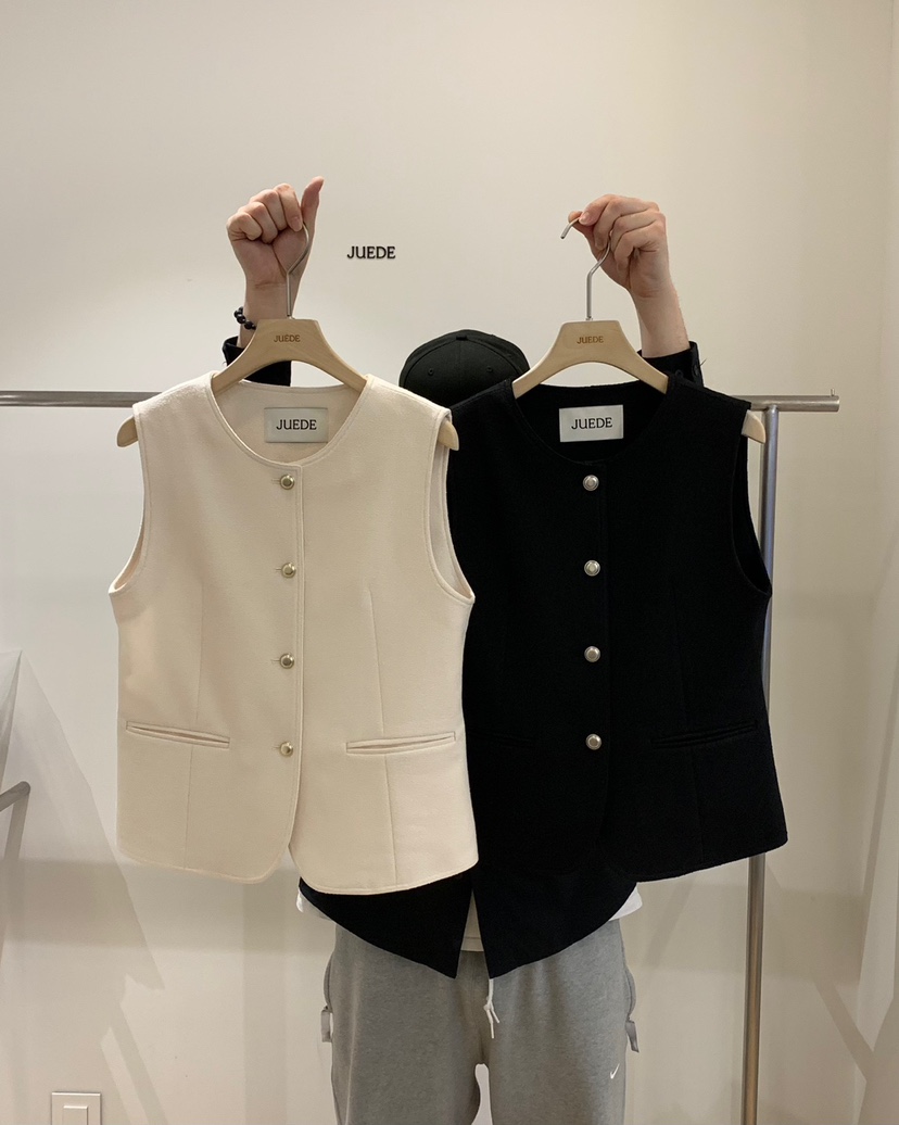 JUEDE(此品牌容易投訴)韓國直郵㊣女裝新款推薦職業25春夏馬甲JUEDE馬甲