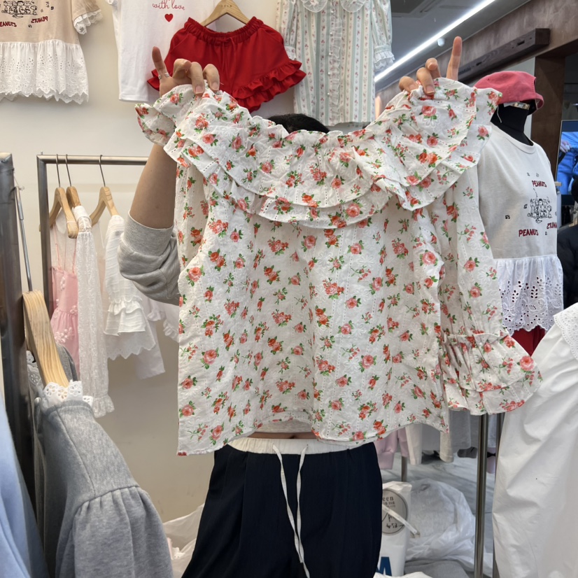 BEEN-A韓國直郵㊣女裝新款25春夏職業人氣時尚熱賣襯衫蕾絲衫BEEN-A襯衫/蕾絲衫