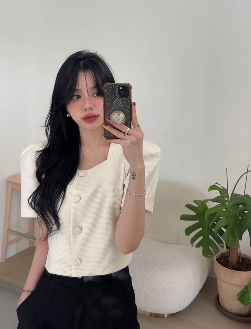 AMUSE SEOUL韓國直郵㊣東大門實拍女裝新款25春夏襯衫蕾絲衫AMUSE SEOUL襯衫/蕾絲衫