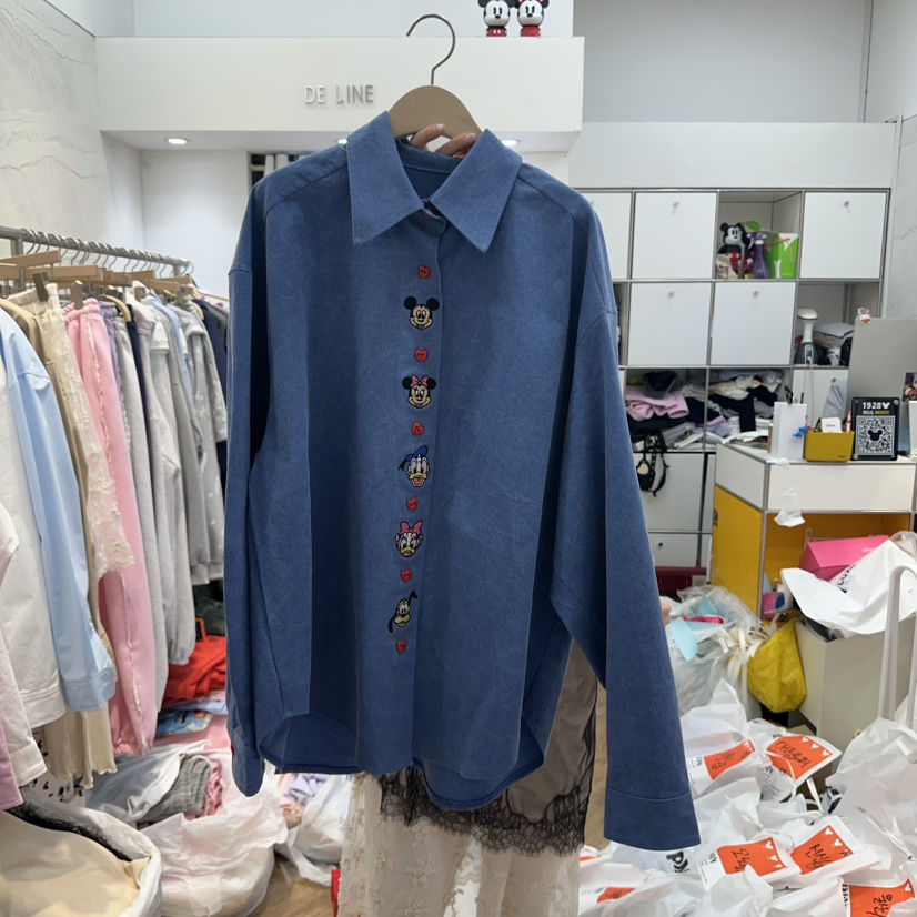 DE LINE韓國直郵㊣女裝新品休閑職業時尚人氣熱賣襯衫蕾絲衫DE LINE襯衫/蕾絲衫圖色3