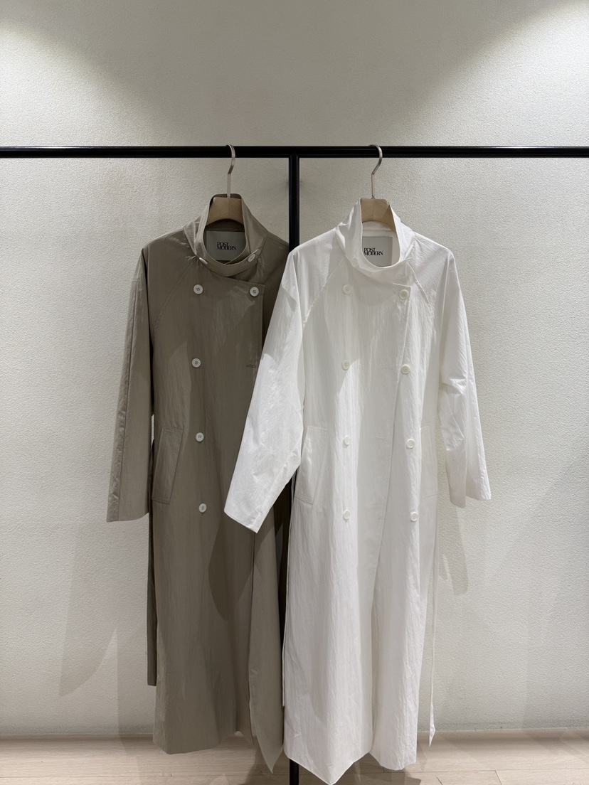 POSTMODERN韓國㊣直郵東大門代購女裝新款25春夏長款風衣含腰帶POSTMODERN長款風衣