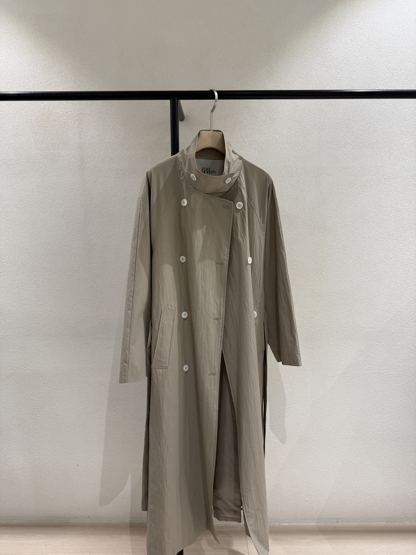 POSTMODERN韓國㊣直郵東大門代購女裝新款25春夏長款風衣含腰帶POSTMODERN長款風衣