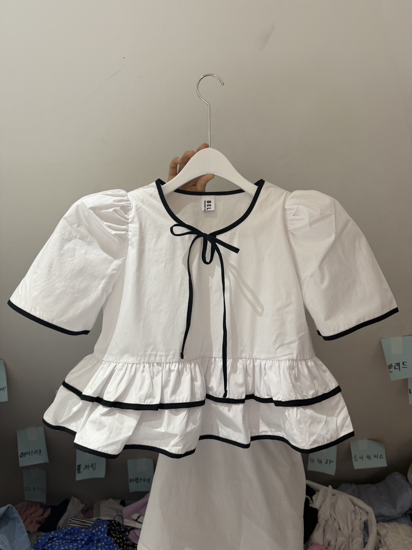 BELITA-L韓國㊣直郵東大門代購女裝新品熱賣推薦襯衫蕾絲衫BELITA-L襯衫/蕾絲衫圖色2
