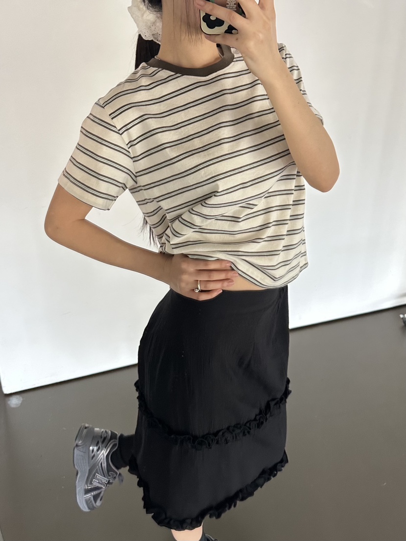 I MFACT直郵韓國代購㊣女裝新款25春夏推薦熱賣人氣職業T恤I MFACTT恤圖色2