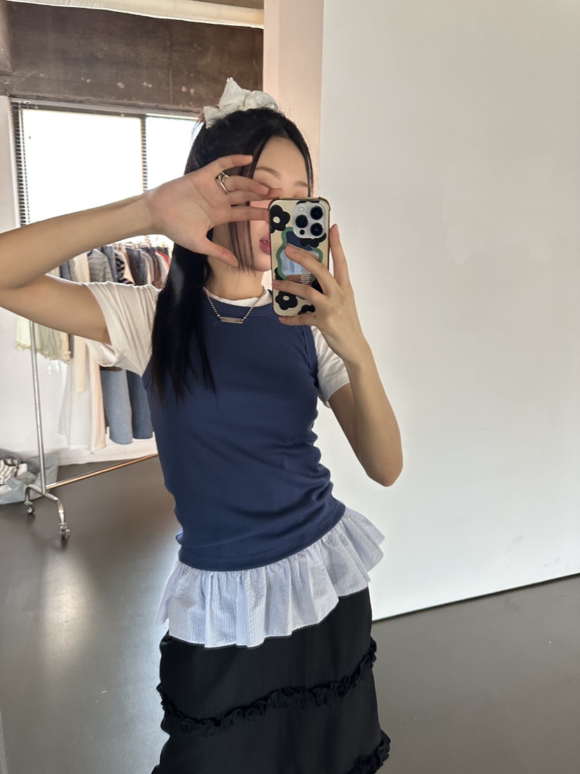I MFACT韓國直郵㊣東大門實拍女裝新款25春夏熱賣休閑人氣T恤I MFACTT恤