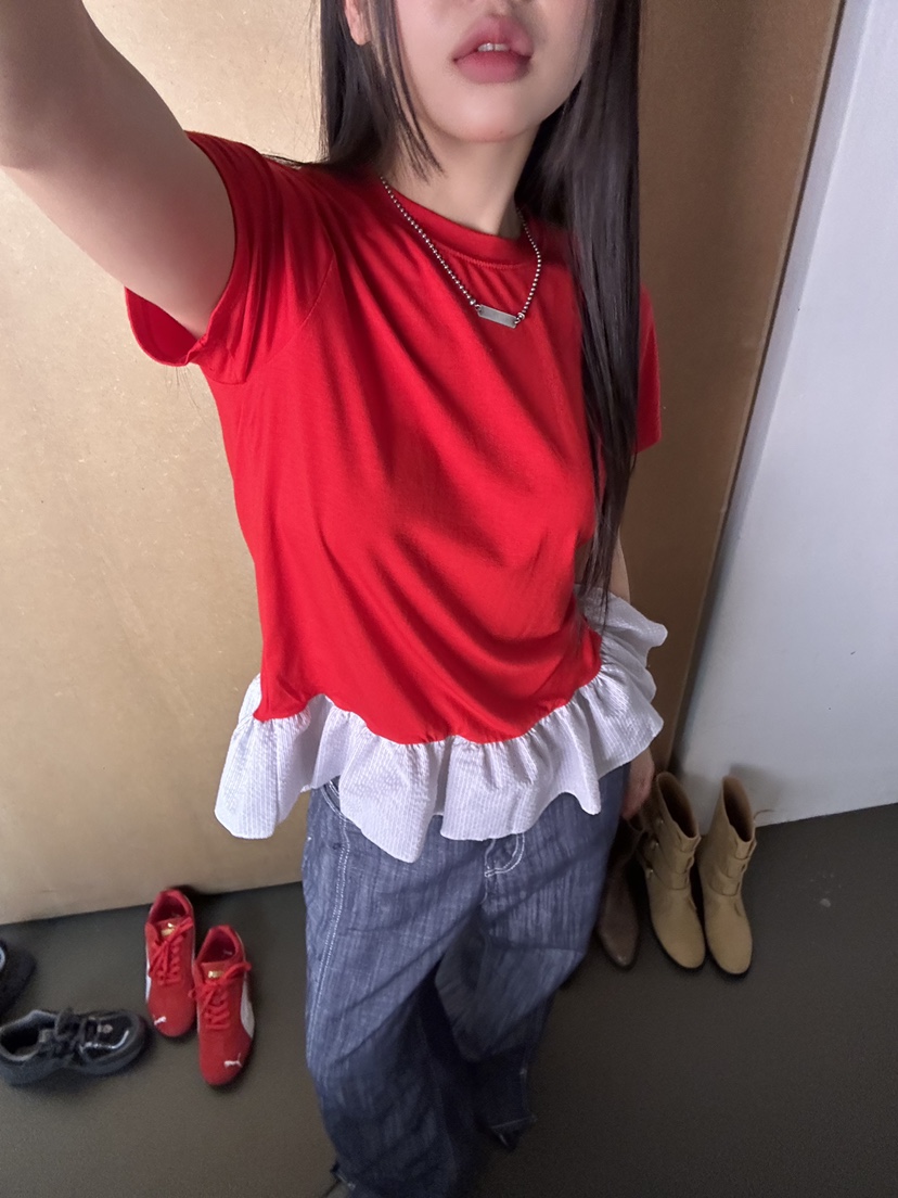 I MFACT韓國直郵㊣東大門實拍女裝新款25春夏熱賣休閑人氣T恤I MFACTT恤