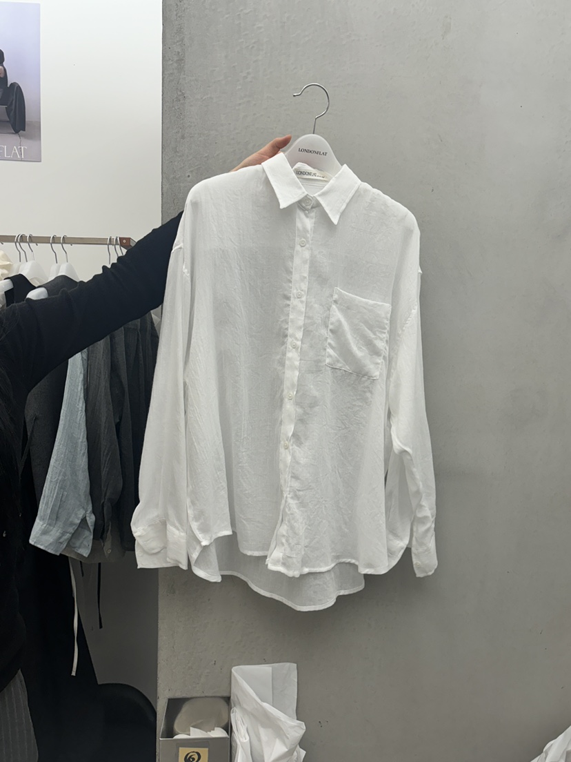 LONDON FLAT韓國直郵㊣女裝新品推薦25春夏職業襯衫蕾絲衫LONDON FLAT襯衫/蕾絲衫圖色4