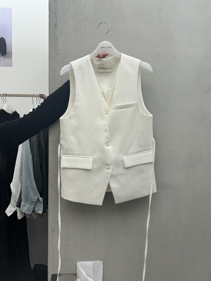 LONDON FLAT韓國直郵㊣女裝新品休閑熱賣職業25春夏時尚馬甲LONDON FLAT馬甲圖色2