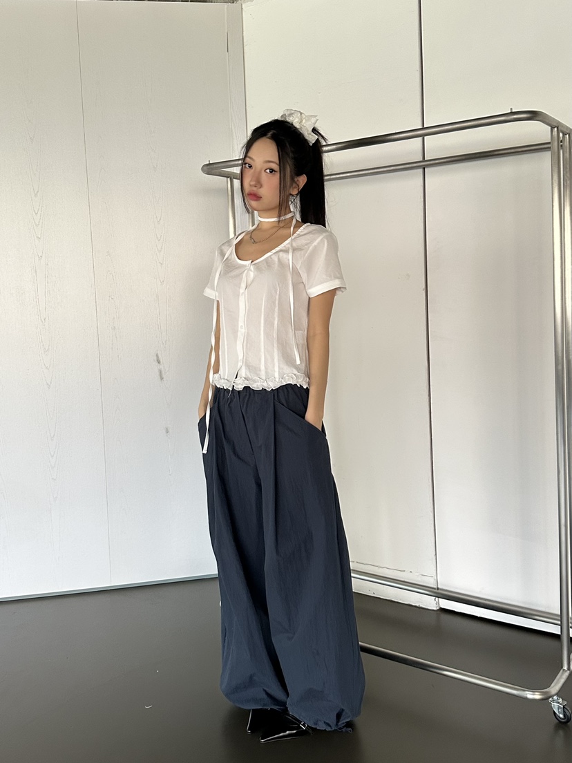 I MFACT直郵韓國代購㊣女裝新品職業熱賣人氣25春夏休閑褲I MFACT休閑褲