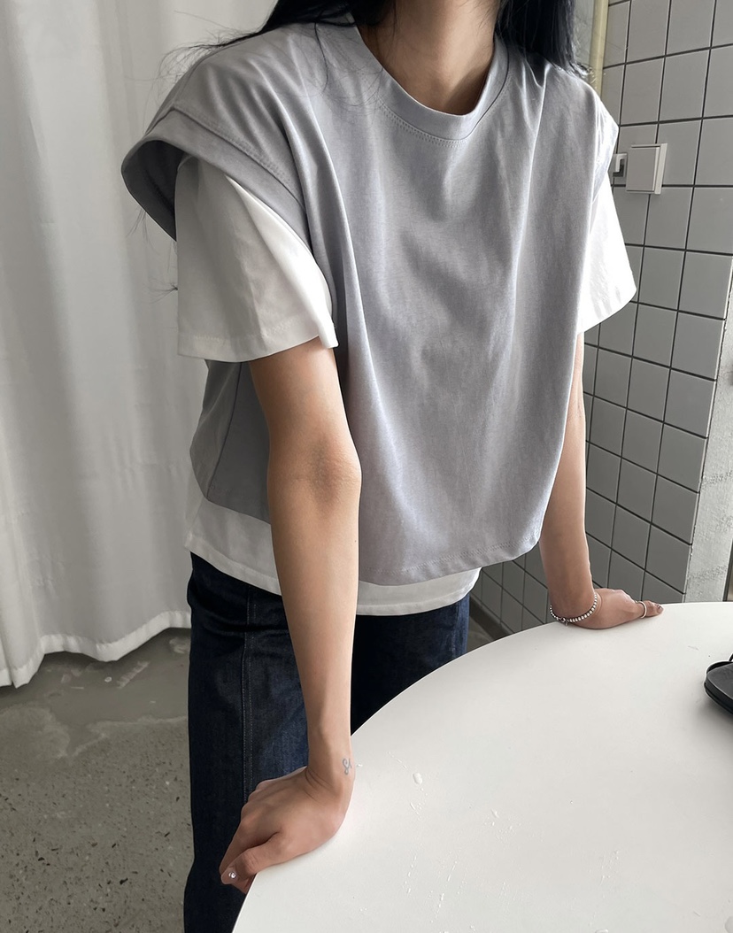 CELEBRITY-A韓國㊣直郵東大門代購女裝新款職業熱賣25春夏T恤CELEBRITY-AT恤