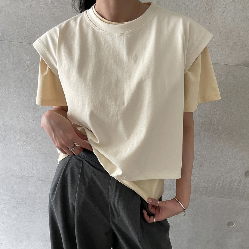 CELEBRITY-A韓國㊣直郵東大門代購女裝新款職業熱賣25春夏T恤CELEBRITY-AT恤