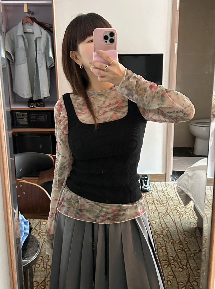 BYRING東大門實拍女士新款推薦25春夏時尚熱賣休閑人氣長袖T恤BYRING長袖T恤