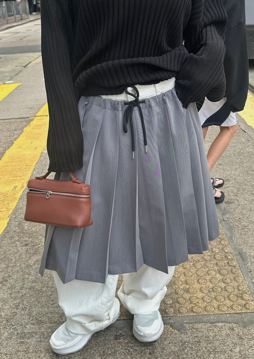 BYRING東大門代購女裝新款25春夏人氣真品半身裙中短裙百褶BYRING半身裙/中短裙