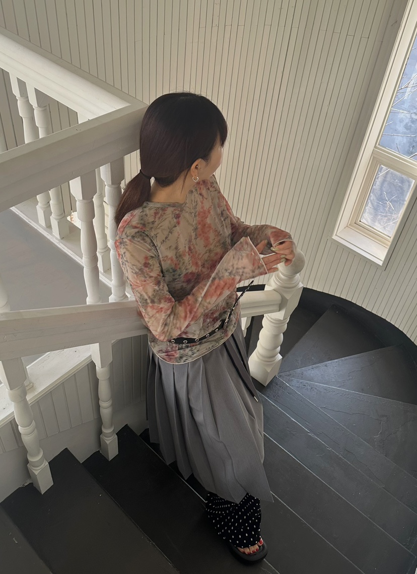 BYRING東大門代購女裝新款25春夏人氣真品半身裙中短裙百褶BYRING半身裙/中短裙