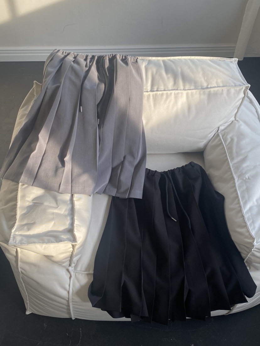 BYRING東大門代購女裝新款25春夏人氣真品半身裙中短裙百褶BYRING半身裙/中短裙