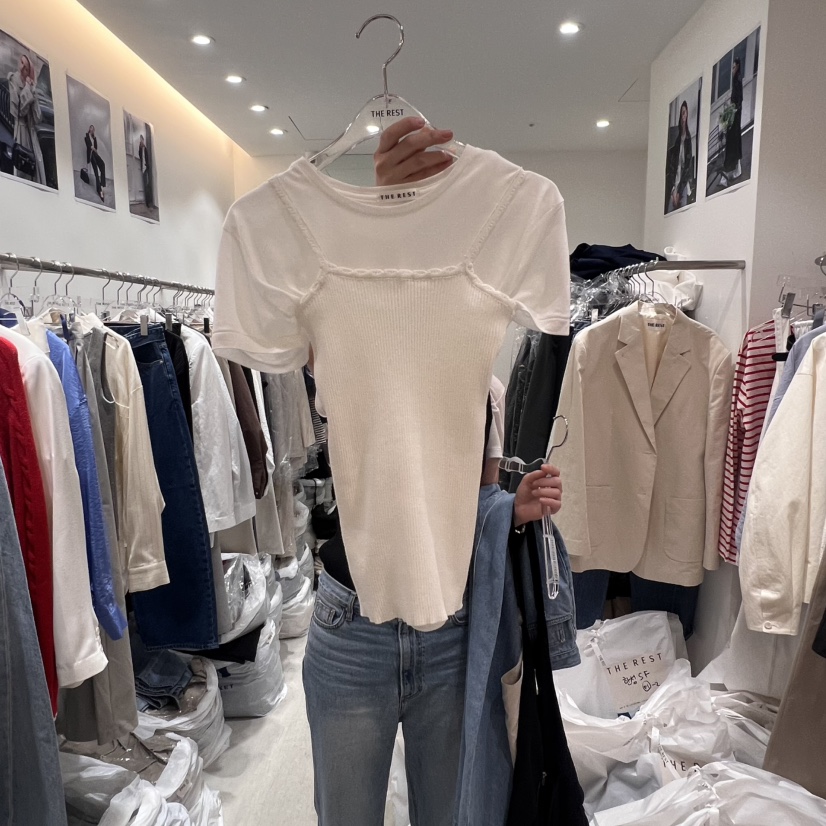 THE REST東大門代購女士新品休閑熱賣吊帶背心不含內搭手工THE REST/UNNOEUD吊帶/背心