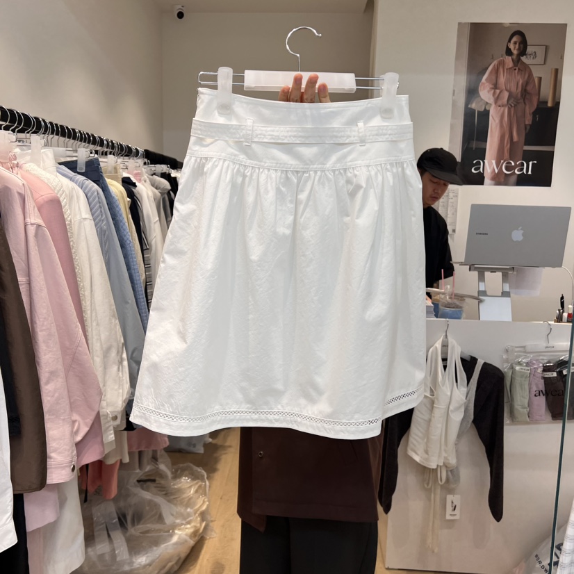 RUMIRU/AWEAR東大門直郵女士新品職業25春夏半身裙中短裙含腰帶awear/RUMIRU半身裙/中短裙
