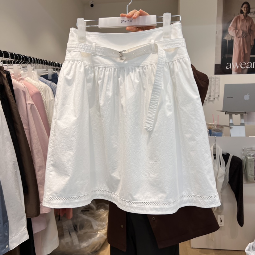 RUMIRU/AWEAR東大門直郵女士新品職業25春夏半身裙中短裙含腰帶awear/RUMIRU半身裙/中短裙