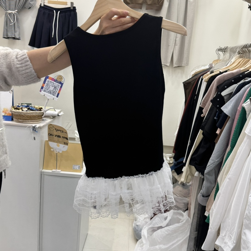 HOJAE東大門實拍女裝新品熱賣休閑職業人氣25春夏時尚吊帶背心MID-LEVEL JUMP吊帶/背心