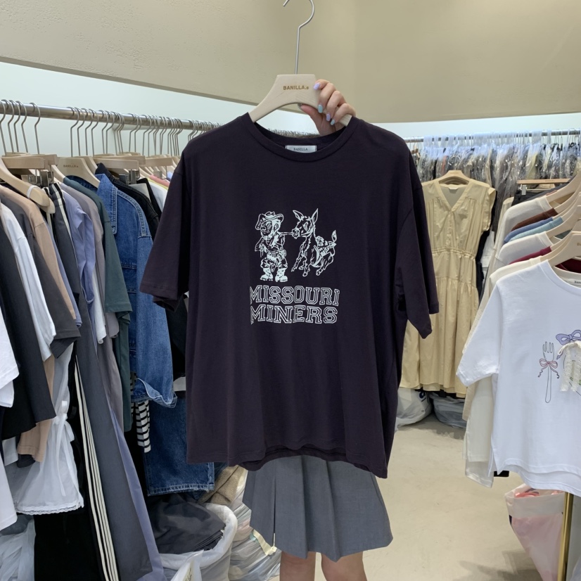 BANILLA.B東大門代購女裝新品人氣推薦25春夏職業真品熱賣T恤STAINLESST恤圖色4
