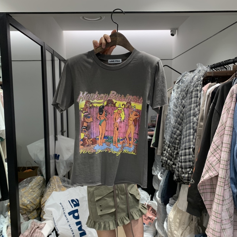 LOVE PULL韓國直郵女裝新款時尚休閑推薦25春夏人氣真品T恤LOVE PULLT恤圖色3
