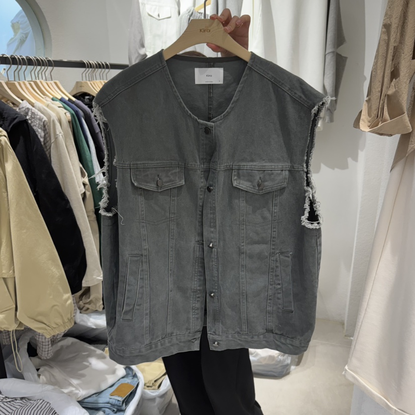 IN KIRA韓國直郵㊣女裝新品推薦人氣時尚25春夏馬甲不含內搭IN KIRA馬甲圖色1