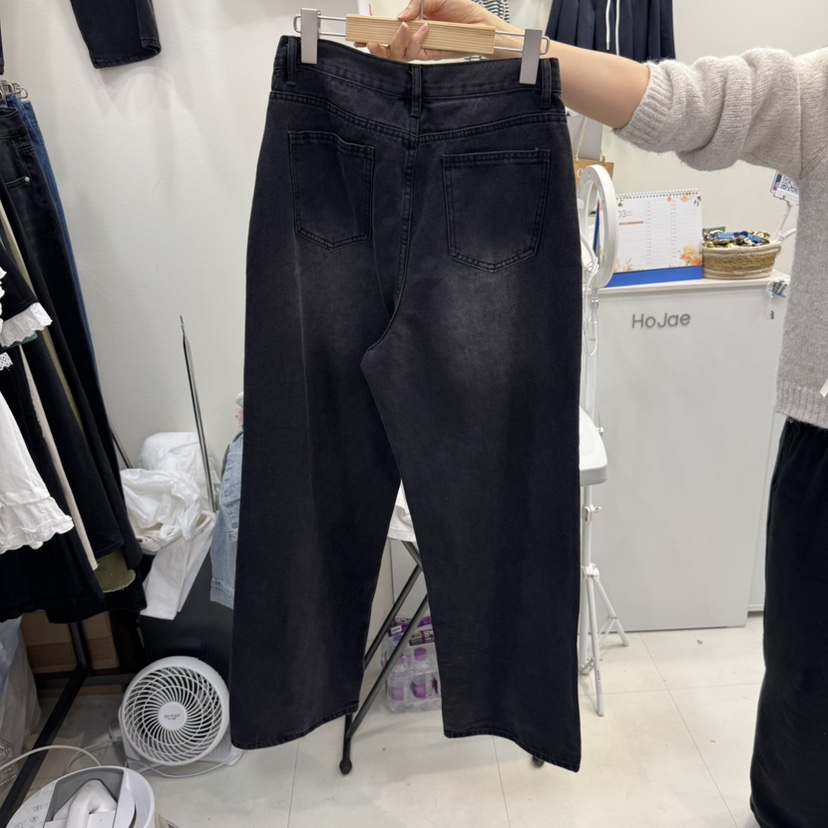 HOJAE韓國㊣直郵東大門代購女裝新款時尚職業熱賣人氣牛仔褲MID-LEVEL JUMP牛仔褲