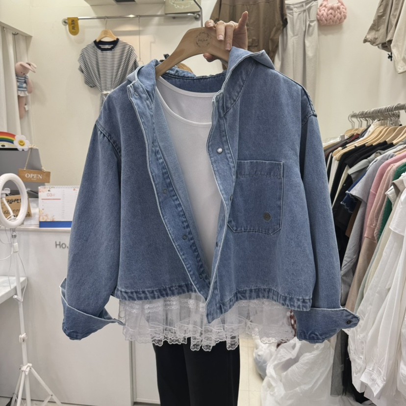 HOJAE直郵韓國代購㊣女裝新款時尚職業熱賣夾克不含內搭連帽MID-LEVEL JUMP夾克圖色2