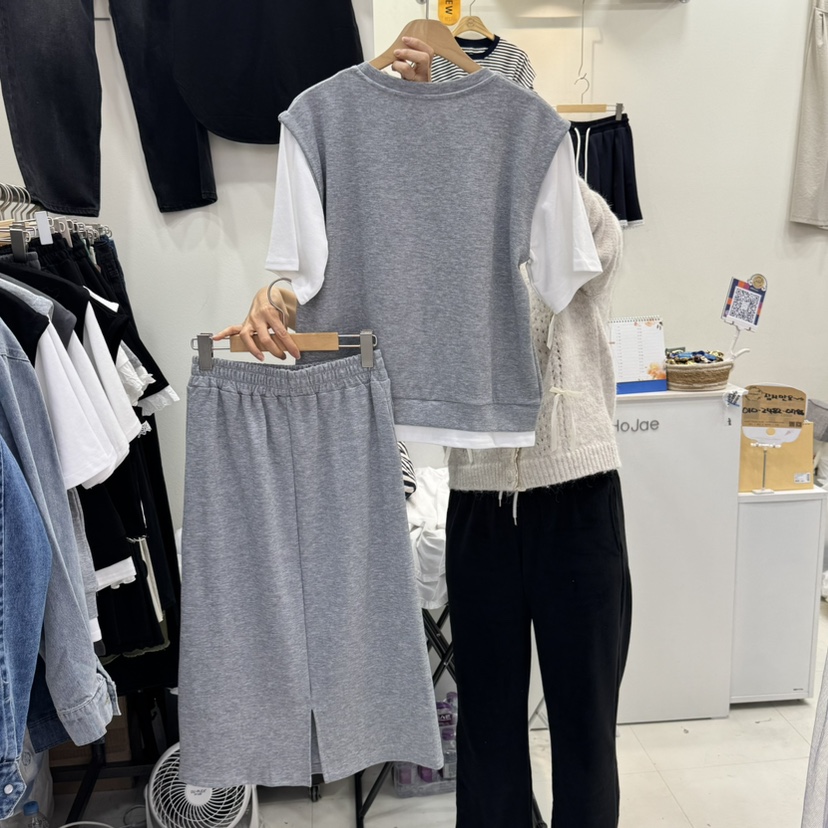 HOJAE直郵韓國代購㊣女裝新款時尚25春夏休閑推薦職業熱賣套裝MID-LEVEL JUMP套裝