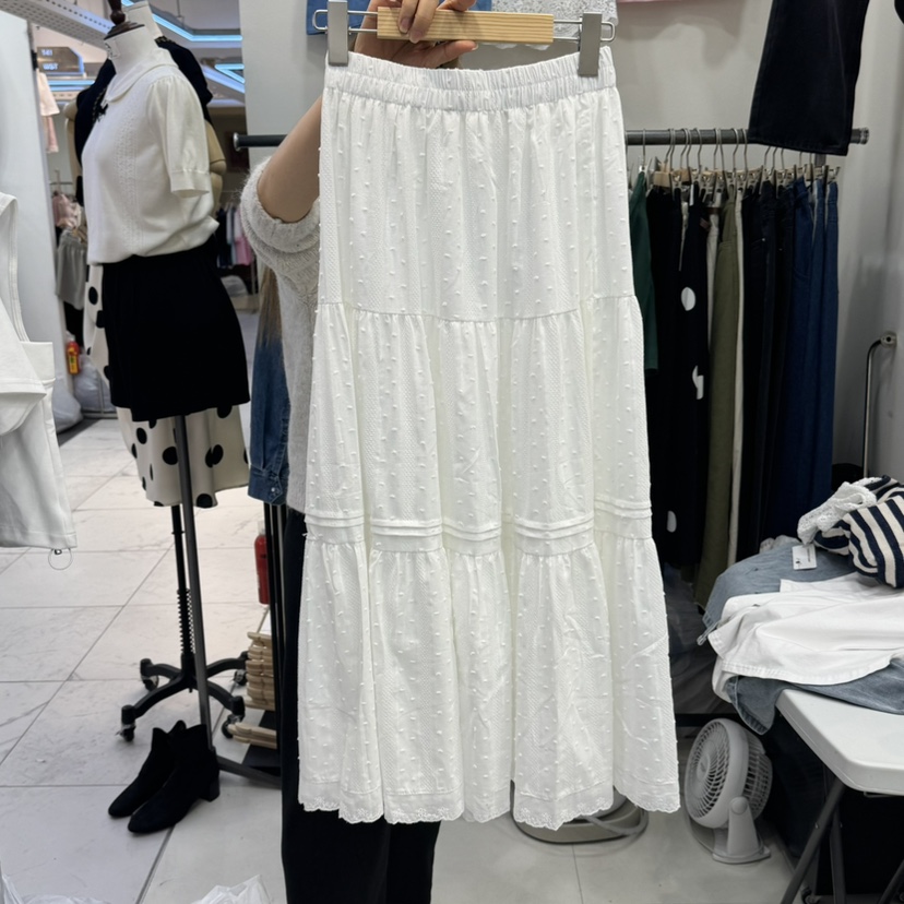 HOJAE韓國直郵㊣東大門實拍女裝新品時尚半身裙中短裙荷葉邊MID-LEVEL JUMP半身裙/中短裙